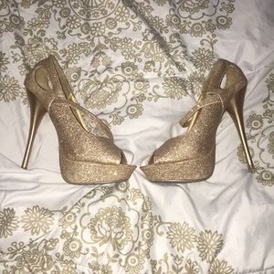 Sparkling Gold Heels